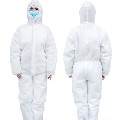 Anti Statik Nefes alabilir Kapşonlu Tek Kullanımlık Kimyasal Takım Elbise